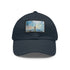 NYC watercolor baseball cap with Empire State Building design.