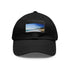 White Malibu Dreamin Baseball Cap with Light Brown Rectangle Patch