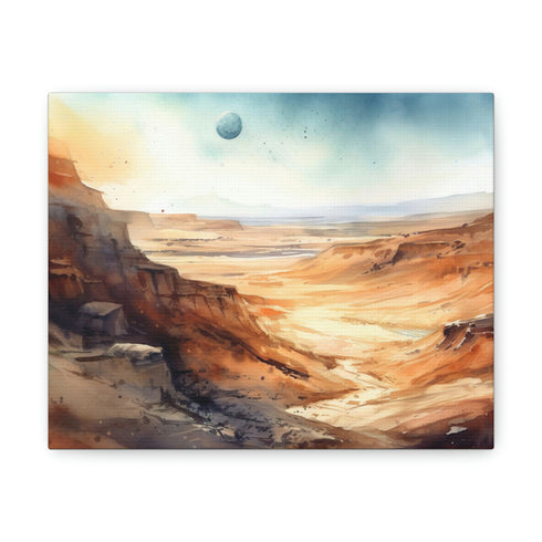 Red Mars Rover Lego Canvas Print: Explore the Red Planet's beauty.