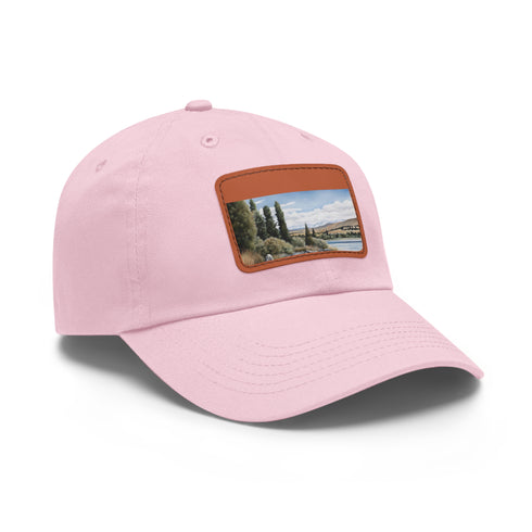 Kiwi Lake Adventure Baseball Cap in White with Light Brown Patch