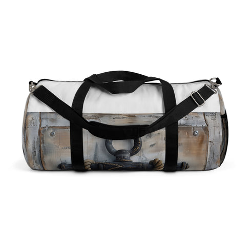 Nautical-themed anchor rope design duffel bag perfect for beach getaways.