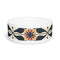 Sophisticated ceramic pet bowl with seamless artisan pattern for stylish pets.