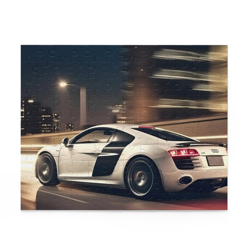 Vibrant Audi R8 high-speed puzzle with intricate details and vivid colors