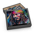 Neon Jack Sparrow Jigsaw Puzzle with vibrant watercolor hues.