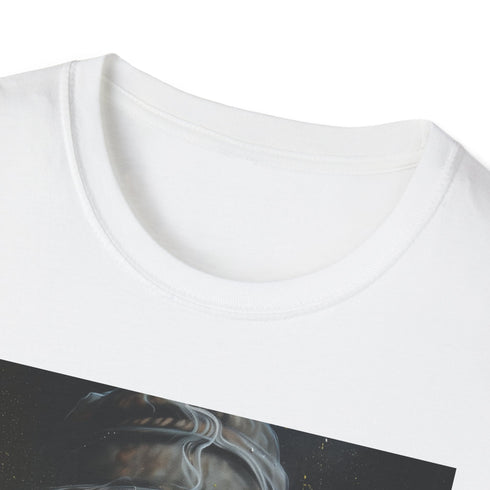 Sage Wisdom Dumbledore portrait tee in charcoal, regular fit, cotton fabric.