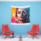 Neon Dream: Margot Robbie in Watercolor Tapestry | Wall Tapestry | All Over Print, AOP, Decor, Halloween, Home & Living, Home Decor, Indoor, Spring Essentials, Sublimation, Tapestry | Prints with Passion