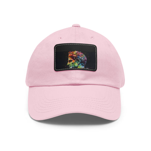 Caesar Neon Dream Baseball Cap in White with Light Brown Patch