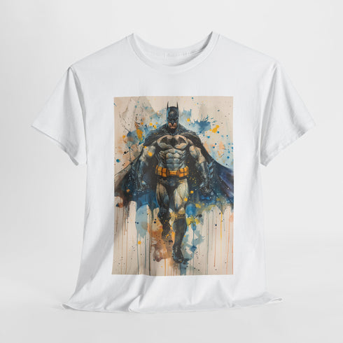 Batman White Cotton Crew Neck Tshirt for Men and Women.