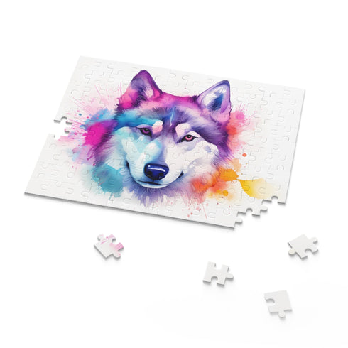 Adorable husky heart puzzle for dog lovers and puzzlers.