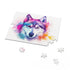Adorable husky heart puzzle for dog lovers and puzzlers.