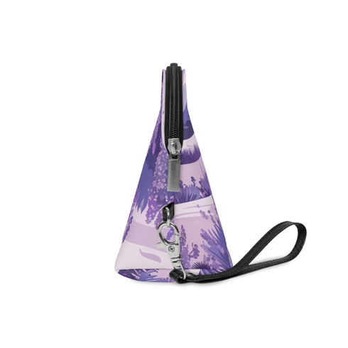 Lavender Bliss makeup bag with soothing lavender flower pattern.