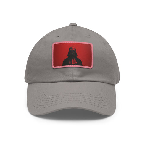 Unique white baseball cap with Darth Vader helmet design for Star Wars fans.