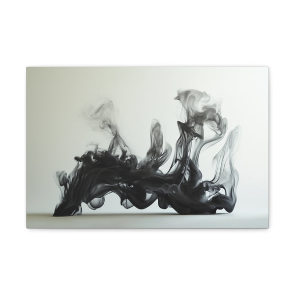 "3D Smoke Typography Canvas Art"