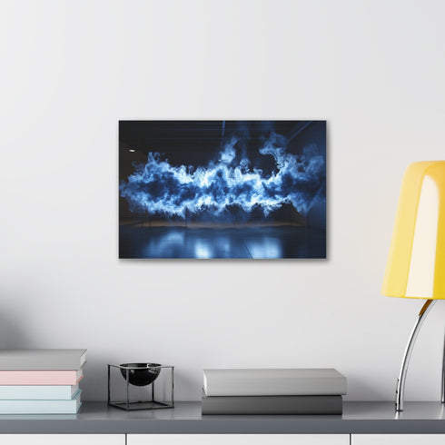 3D Smoke Typography Canvas Print