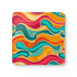 Retro Waves Corkwood Coaster Set: Vibrant & Stylish | Home Decor | Accessories, Coasters, Desk, Kitchen, Kitchen Accessories, Sublimation, Summer Picks | Prints with Passion