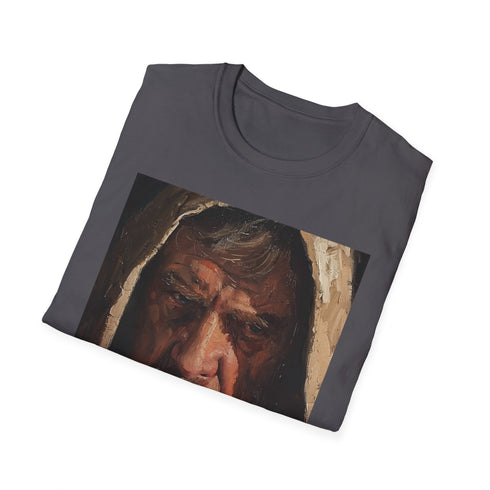 Charcoal Obi-Wan Kenobi painting T-shirt capturing Jedi wisdom and legacy