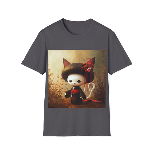 Dark and bold Kuromi tee with fierce design for Sanrio fans.