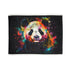 Cheerful watercolor panda blanket for cozy bedtime joy.