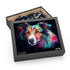 Collie puzzle with vibrant colors and intricate details for dog lovers.