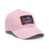 Psychedelic Mushroom baseball cap with white light brown patch and rectangle shape