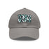 Green leaf pattern baseball cap with unique dirty ferret texture.