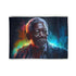Neon watercolor Hollywood blanket with Morgan Freeman tribute design.