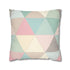 Pastel Geometrics Soft Pillowcase - Modern geometric pattern in soft pastel tones for stylish bedroom decor