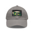 White Brazilian flag cap with light brown rectangle patch.