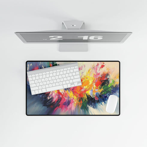 A Vibrant Abstract Painting Bursting with Color Gaming XXL Extended Desk Mat