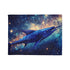 Swordfish Slicing through Star Sea Plush Fleece Throw Blanket