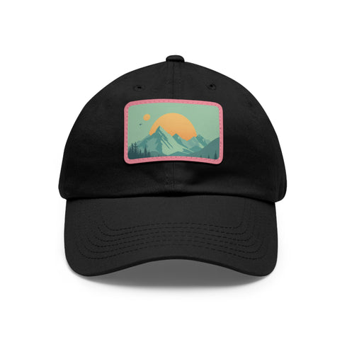 Minimalist Alpine Horizon Cap with serene mountain landscape design.