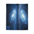 Spiral Galaxy Mirrored in a Frozen Lake Plush Fleece Throw Blanket