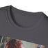 Charcoal Spider-Man T-shirt featuring vibrant painting cotton crew neck design