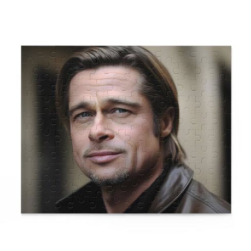 Brad Pitt celebrity jigsaw puzzle 120 pieces, back-to-school holiday pick.