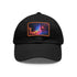 Galactic Glow Baseball Cap in White with Light Brown Rectangle Patch