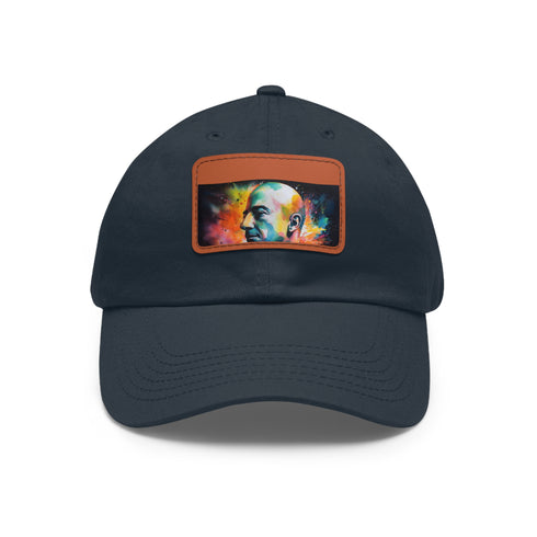 Neon watercolor Jeff Bezos cap: vibrant, eye-catching hat for bold style.