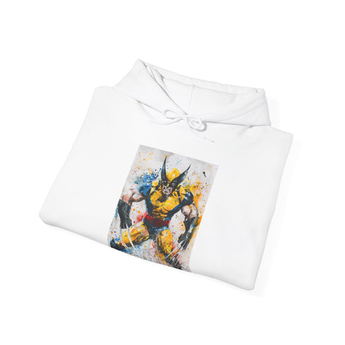 Wolverine Fury Hoodie Navy S Men's Unisex Women's Regular Fit Fury Claw Iconic Artistic Ultimate X-Men Warmth Confidence.