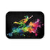 Whimsical Peter Pan inspired bath mat with vibrant watercolor design.
