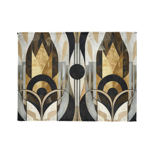 Abstract pattern cozy blanket for homely comfort, 30'' x 40''.