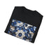 Porcelain Blue Blossom Tee T-Shirt Soft Cotton Delicate Floral Design