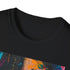 Charcoal cotton crew neck T-shirt with Kylie Jenner portrait and bold colors