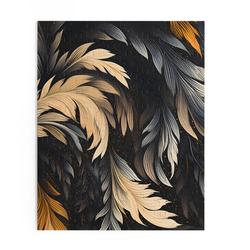 Visually stunning calligraphy strokes puzzle with intricate patterns in textura quadrata.