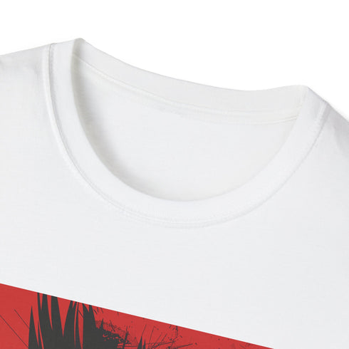 Charcoal punk rock skull T-shirt with bold graphic and crew neck