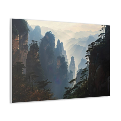 Tianzi Shan Mountain Peak Canvas Print Art Decor Home Living 8" x 10"
