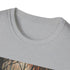 Charcoal crew neck cotton t-shirt with woodland creatures graphic