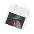Charcoal cotton t-shirt with enchanting Albus Dumbledore portrait print.