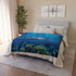 Sunken City Glowing through Coral Reef Plush Fleece Throw Blanket