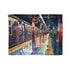 Watercolor NYC subway blanket with iconic subway cars, perfect for Mother's Day.