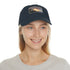 Hawaiian sunset paradise cap with light brown patch and rectangle shape.