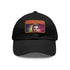 Neon watercolor baseball cap with white/light brown patch, rectangle shape.